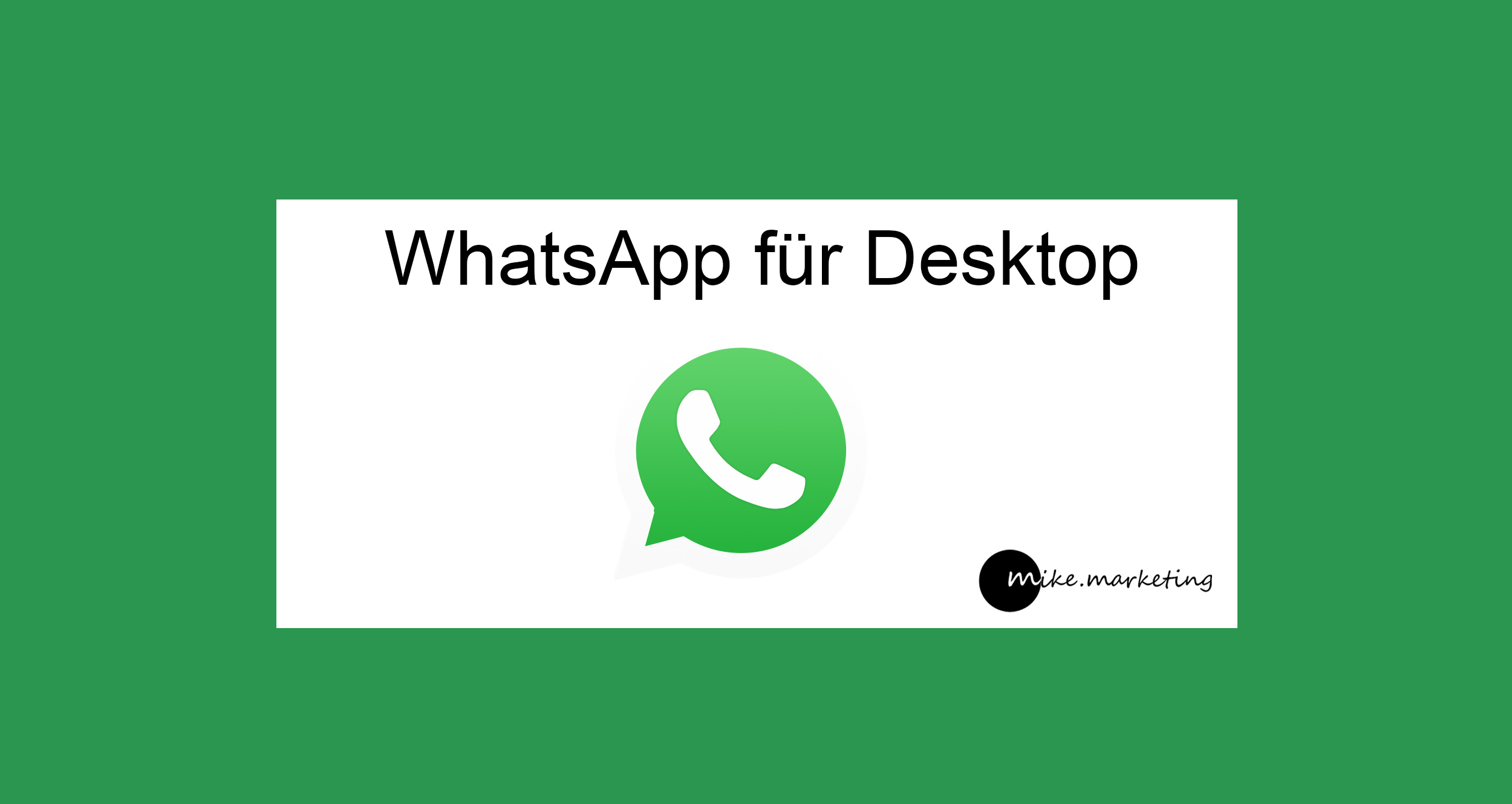 WhatsApp fuer Desktop